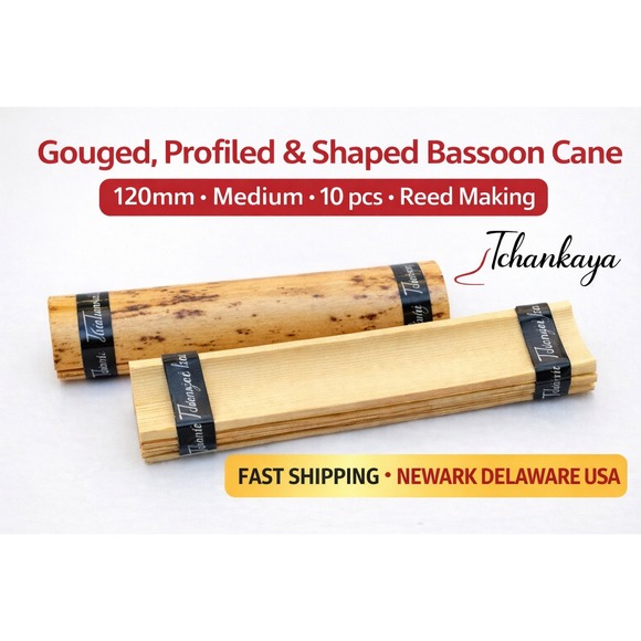 Tchankaya Other - Tchankaya Bassoon Cane Gouged Profiled Shaped Medium Hard 0.95-0.55mm 10pcs USA